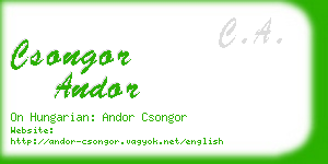 csongor andor business card